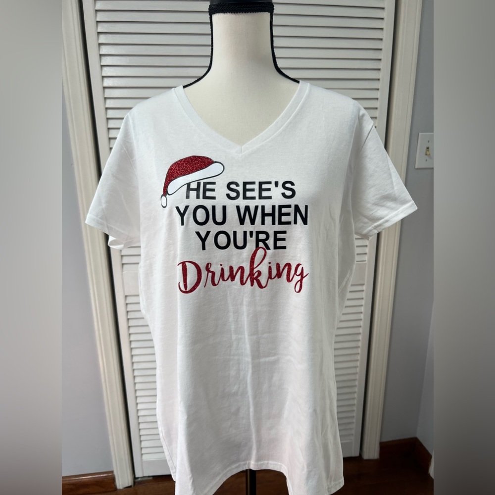 NEW Holiday V Neck Tshirt